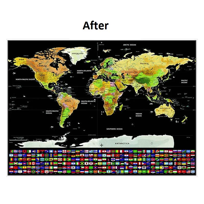 factory custom small size gold color scratch off world map poster gold scratch world map