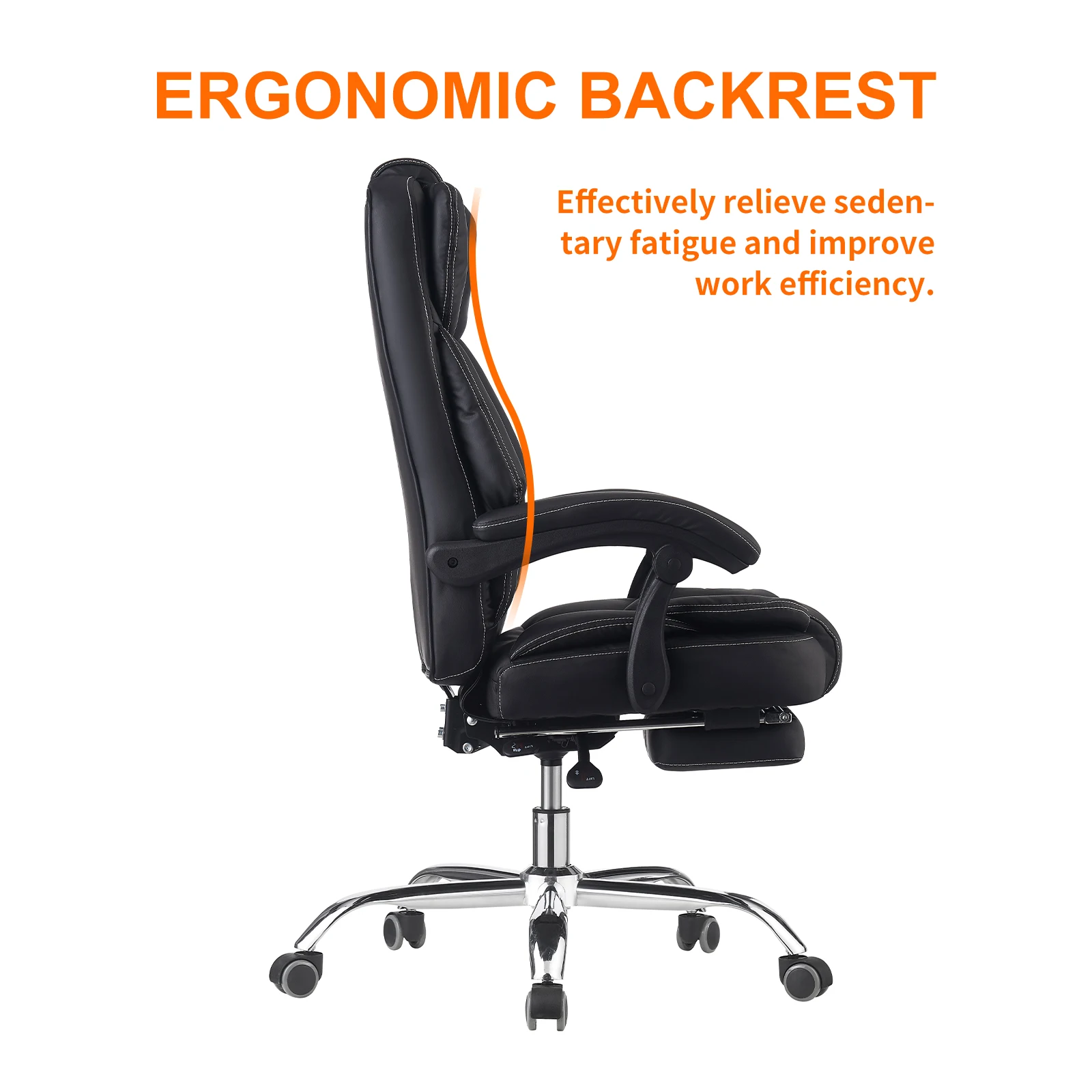 Mars Warriors Luxurious Executive Office Chair, Big and Tall Office Desk Chair, High Back Comfortable Office Leather Chair