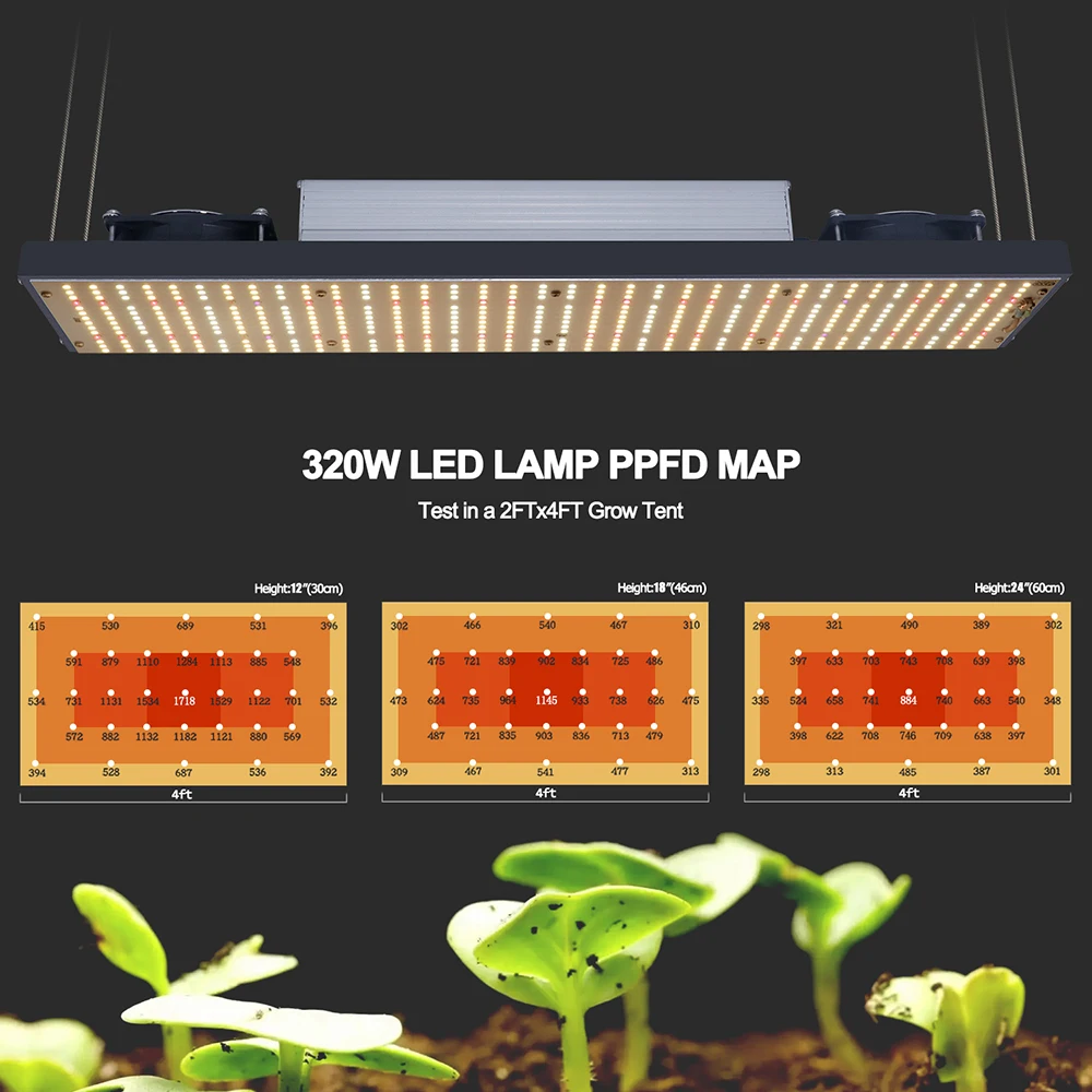 Best Full Spectrum UV IR 320w 640w 1000w Grow Light Led 8 Bar Dimmable LM282B Indoor Plant Led Grow Light