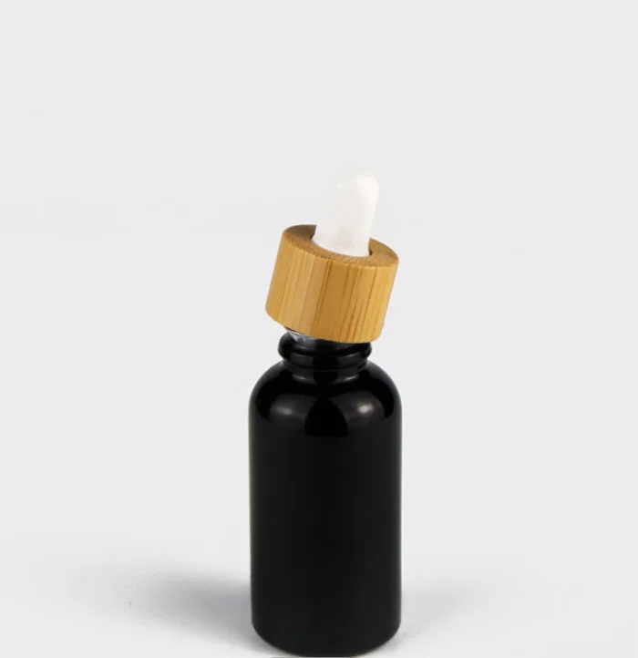 2019 High Quality Clear Frosted 5ml 10ml 15ml 20ml 30ml 50ml 100ml Bamboo Dropper Beard Oil Bottle Cosmetic Packaging