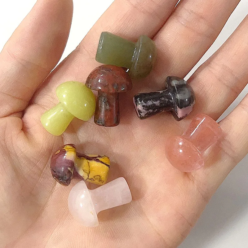 Natural Crystal Mushroom Mini Lovely Powder Crystal All Kinds Of Materials Mushroom