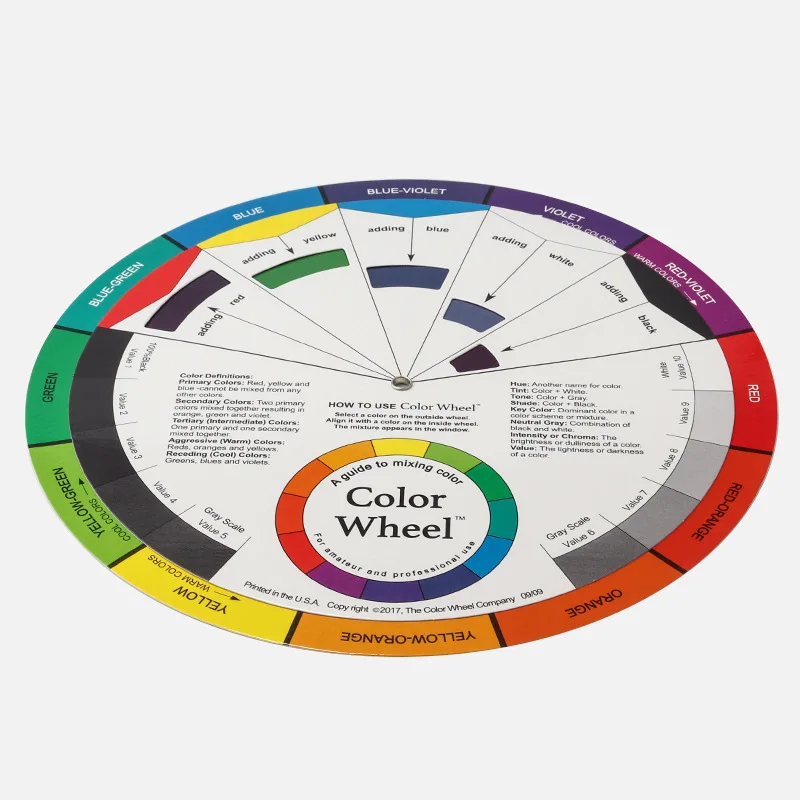 Цветное колесо карта руководство по смешиванию цветов бумага татуировки боди-арт вращающийся инструмент профессиональная цветная обучающая татуировка для ногтей