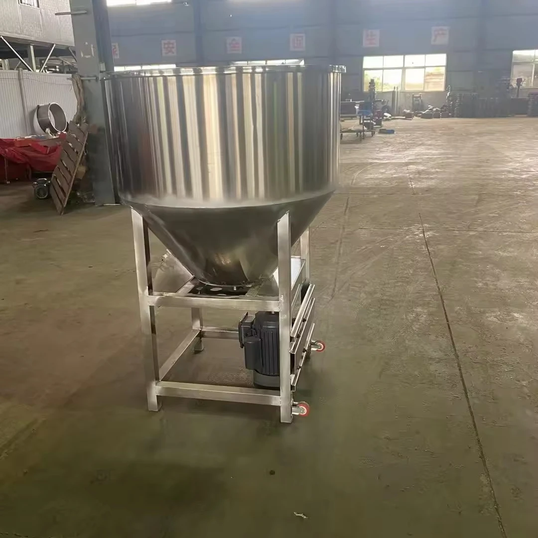 Stainless steel feed mixer, plastic particle powder mixer for aquaculture farm, dry and wet dual-purpose mixer