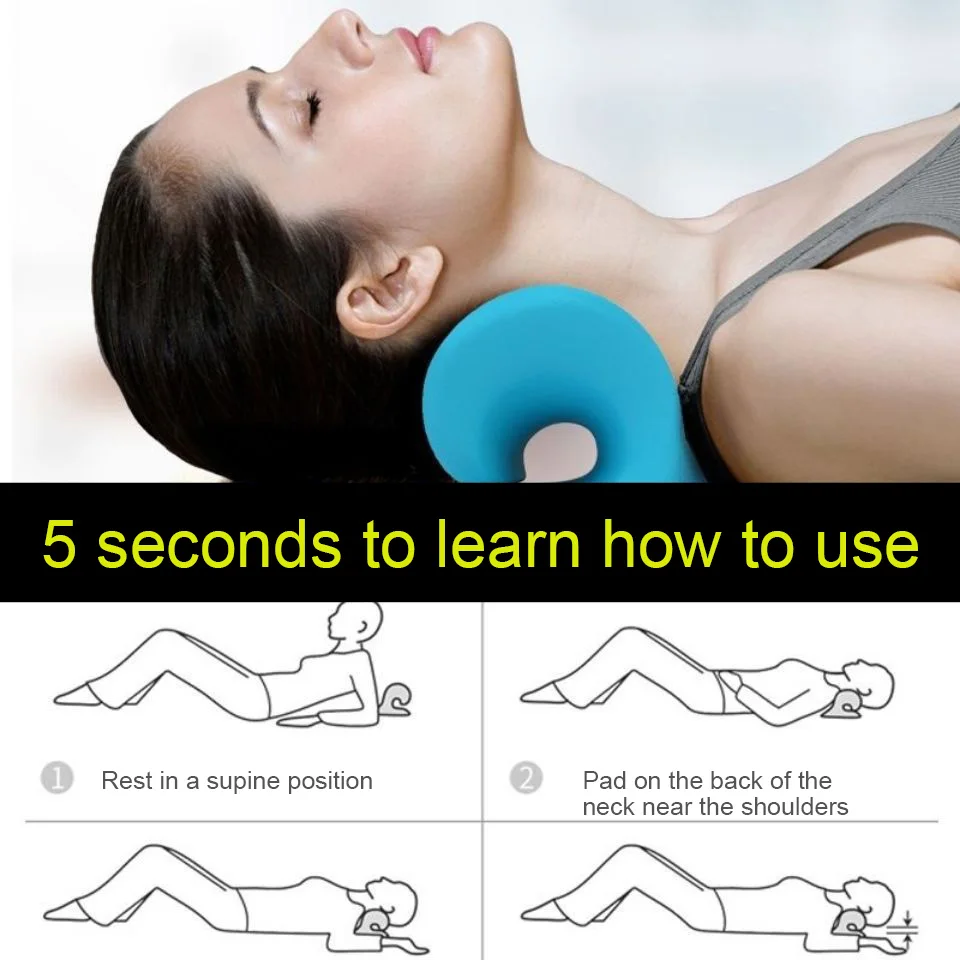 Factory Wholesale Chiropractic Back Massager Neck and Shoulder Relaxer Pain Relief Cervical Neck Traction Pillow Device