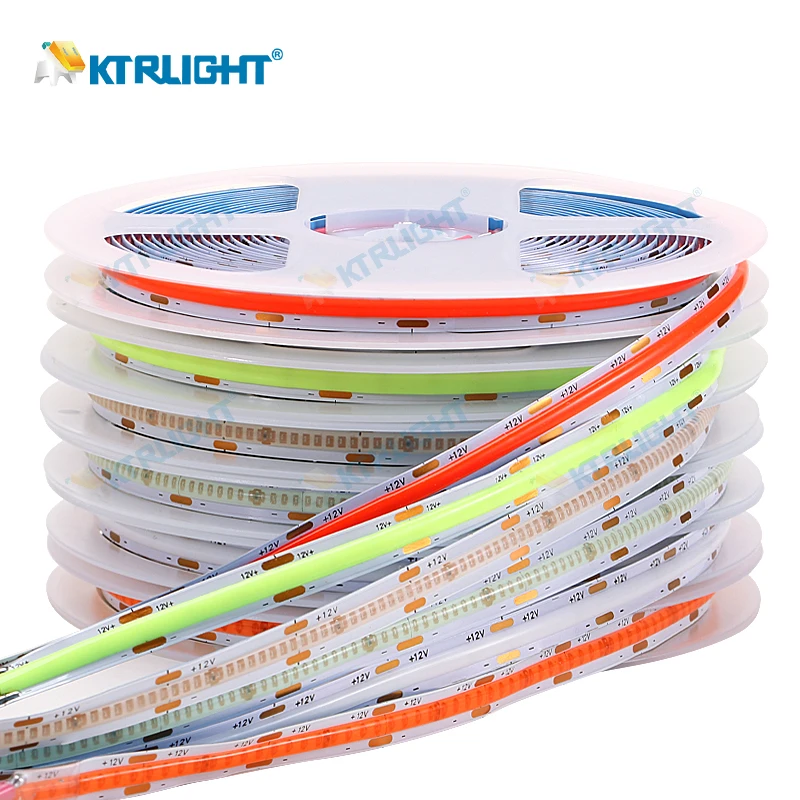 Hot Sell COB Strip LED Light ROHS 12V 24V Red Green Blue Pink 320led 480led Flexible COB LED Strip Light