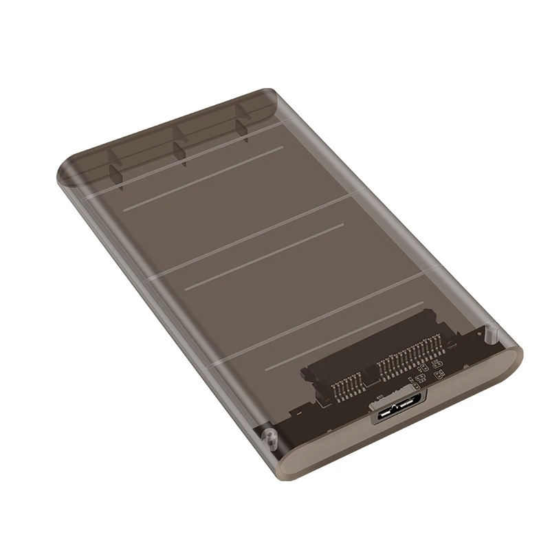 2 5 дюймов USB 3 0 SATA HDD Box жесткий диск внешний корпус прозрачный чехол сверхвысокой плотности цвет серебристый металлик съемный для корпуса жесткого