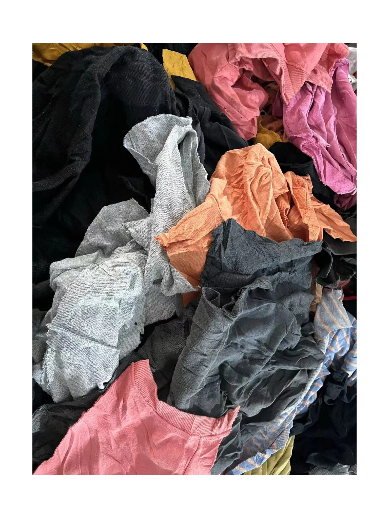 Industrial use high quality cotton cloth cut pieces strong oil and water absorption industrial garments cutting waste 25kg