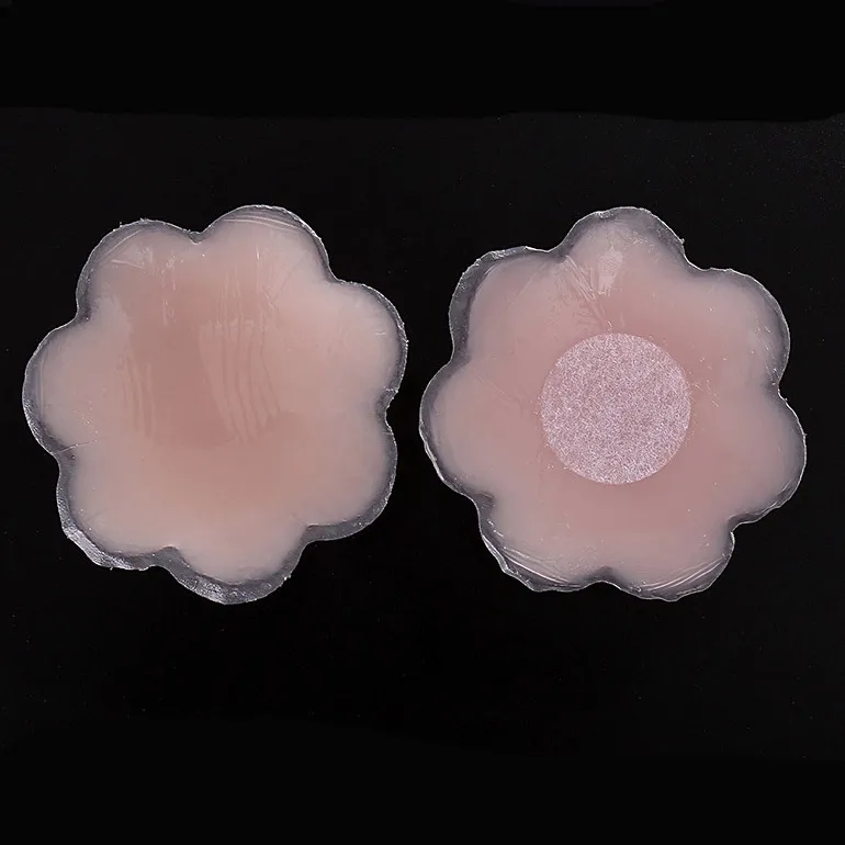 
Womens Breast Petals Silicone Pasties, Breast Bra Reusable Invisible Silicone Nipple Cover For Dress 