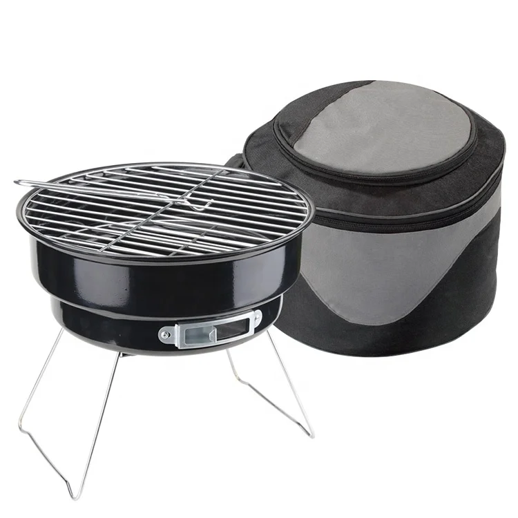 High quality steel round bbq charcoal grill portable bbq grill with oxford bag