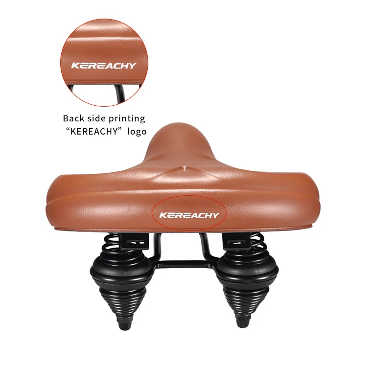 KEREACHY factory customized 2023 most popular super wide bicycle seat cushion spring soft saddle comfortable gel saddle seat
