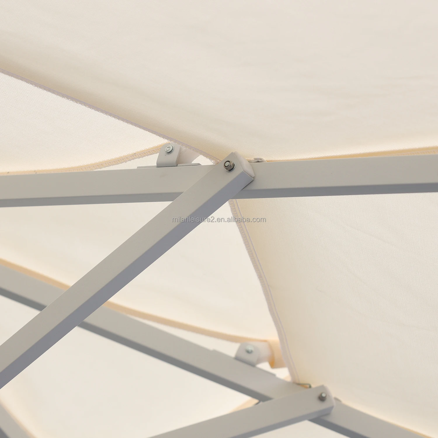 10ft 3 Tier Auto-tilt Outdoor Garden Backyard Table Market Aluminum Patio Umbrella