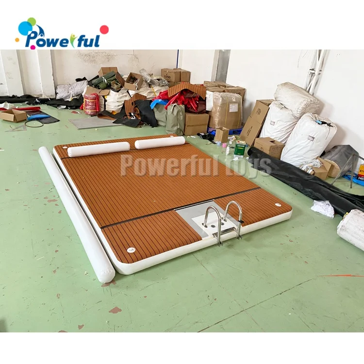 Inflatable swim Jet-ski dock floating pontoon platform for sea