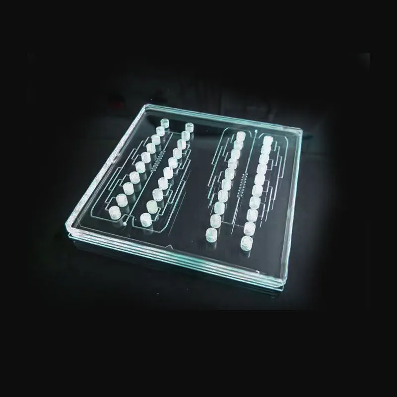 Clear Plexiglass Cnc Milling Microfluidic Chips Transparent Polished  Parts