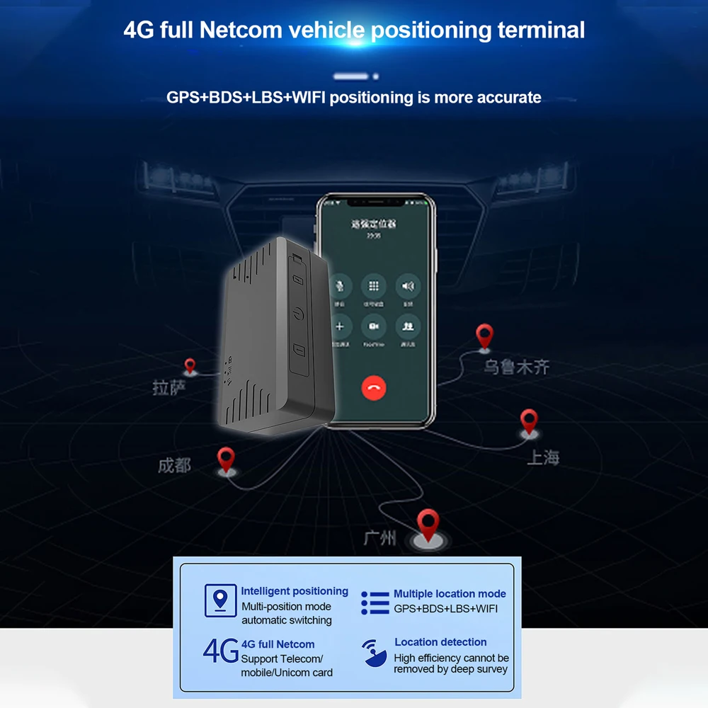 Gps Tracker Car Geofense 4G For Vehicle Tracking Gprs Gsm Gps Locator Accurate Positioning With An Accuracy Of 5 Meters Factory