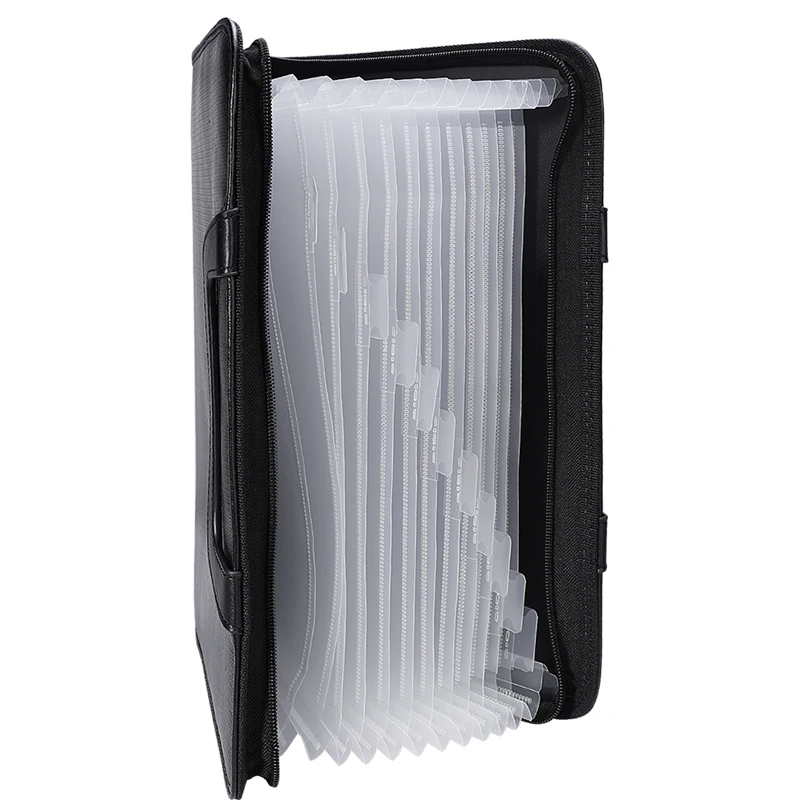 Top Quality Portable handle Zipper Expanding File Folder Filing Briefcase Water Fire Resistant Accordion File Organizer Bag