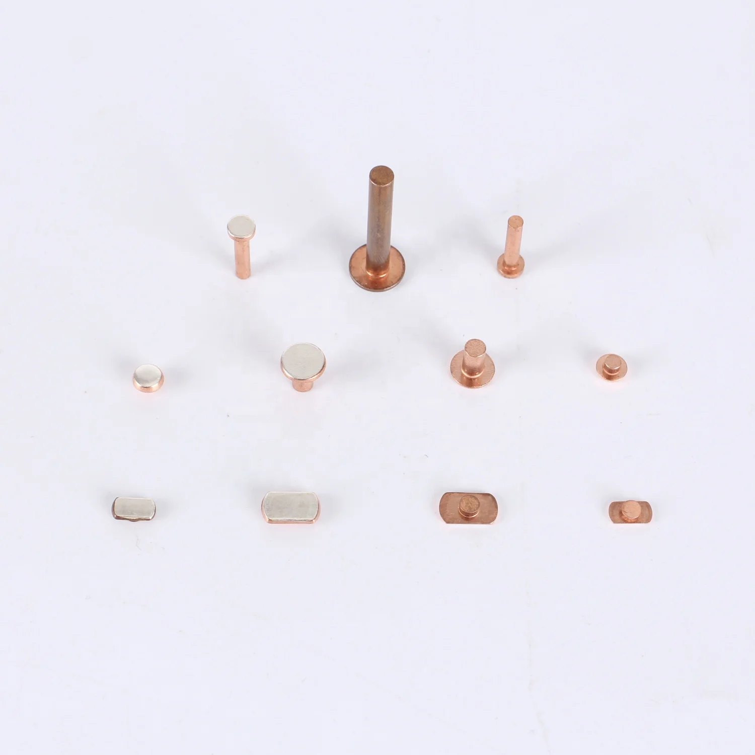 High Quality Copper Alloy Silver Electrical Trimetal Contact Rivets