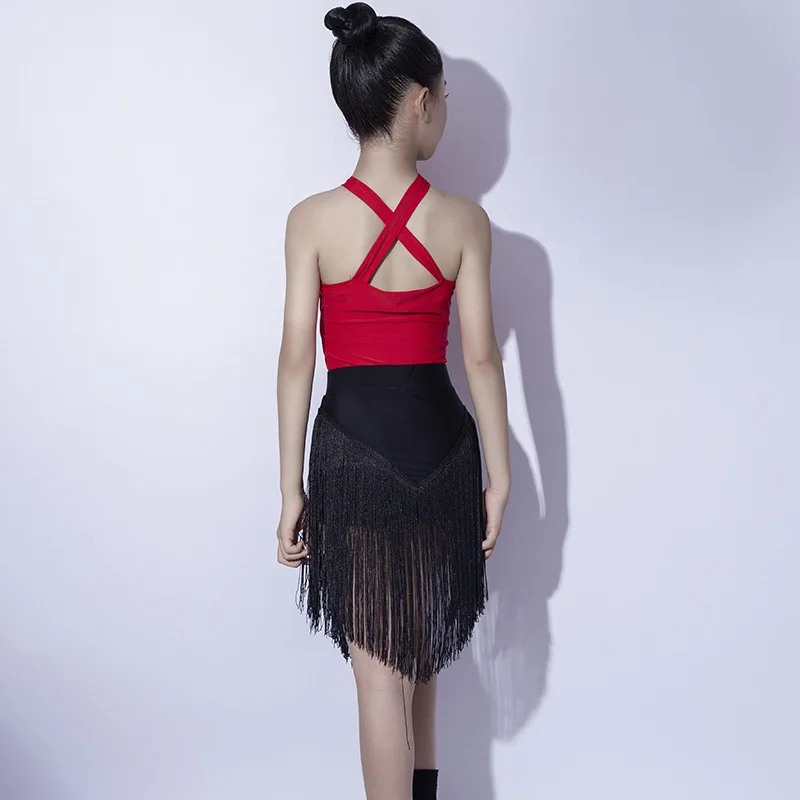 Girls Stretchy Dance Outfits Latin Salsa Ballroom Costumes