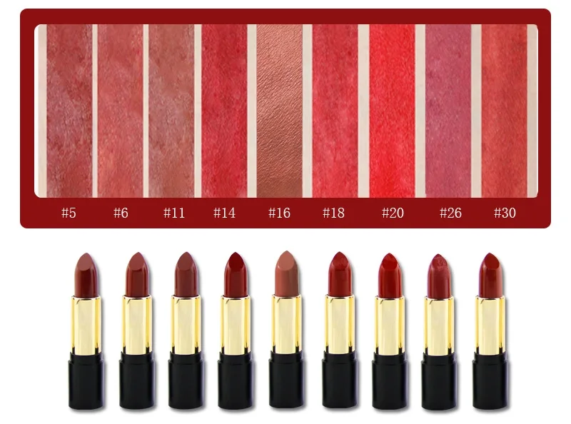 Wholesale Permanent Makeup 30 Color Natural Vegan Cosmetic Waterproof Own Brand Custom Velvet Matte Lipstick