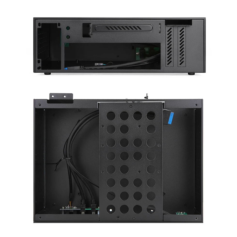 RGEEK A02 Micro PC Chassis SFF Small Form Factor PC Case Mini ITX Computer Gaming Case, Special Supports Half Height GPU