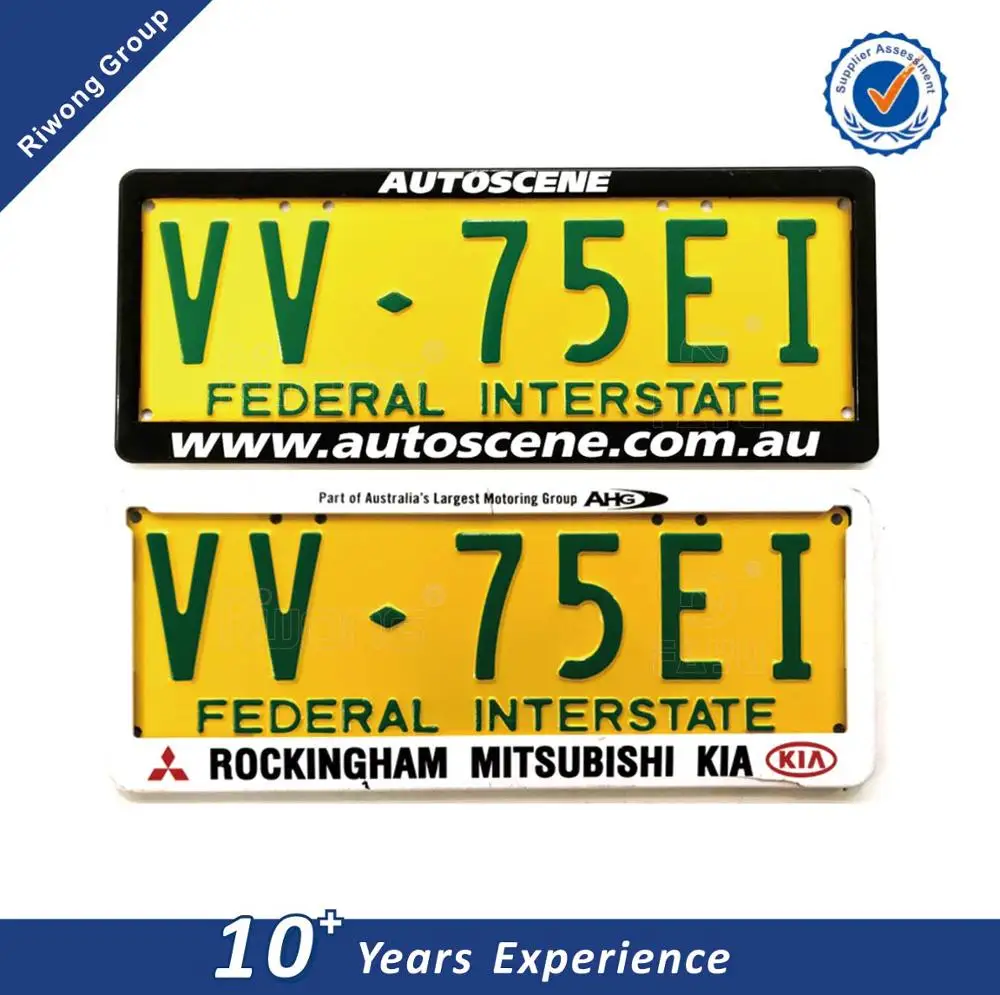 
plastic license number plate surround for australia market 