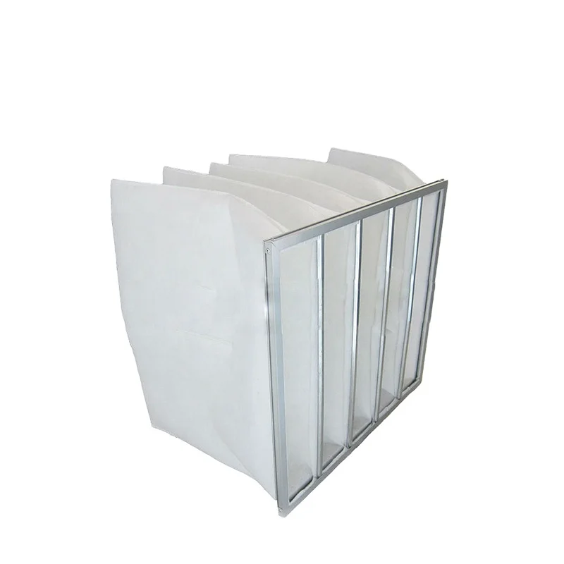 HVAC F5 F6 F7 F8 F9 Customized Synthetic Fiber Bag Filter Pocket AHU Air Filter Manufacturer
