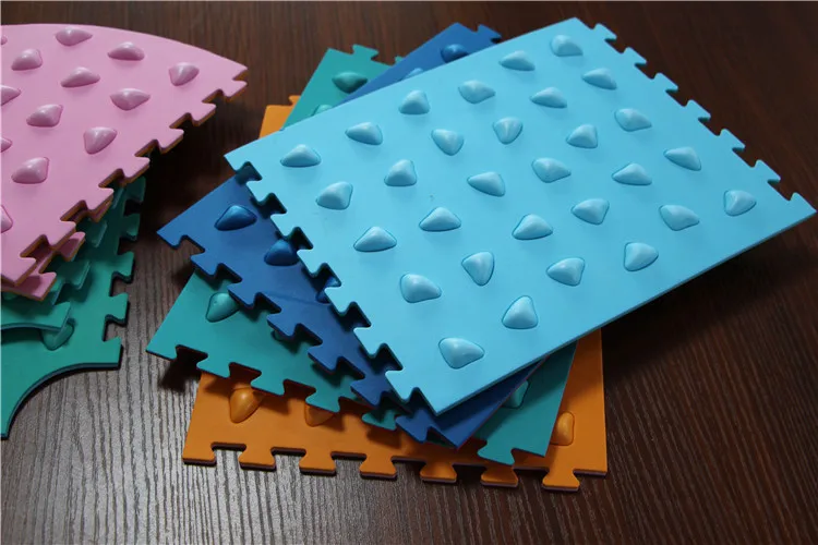 
Multicolor foot massage mat eva foam interlocking puzzle floor mat 