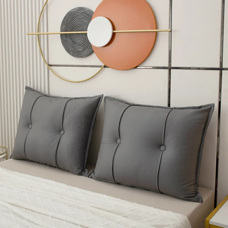 Modern Bedroom Living Room Couch Bed Faux Leather Throw Pillow Home Decorative Solid Color Square Sofa Throw Cushion Pillows