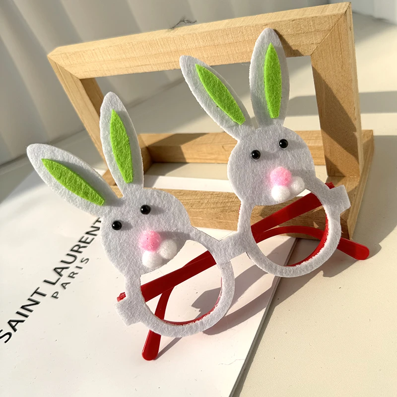 Easter Bunny Felt Easter Glasses Hatching Easter Bunny Eye glasses Frame For Kids Decorations Party Supplies Glasses