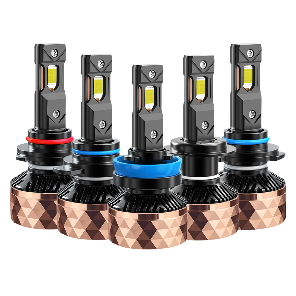 Gold 6000K IP68 250watts Auto Lighting accessories H4 H7 H11 9005 9006 CANBUS EMC Auto Bulbs 45000 LUMENS Car LED Headlight kit