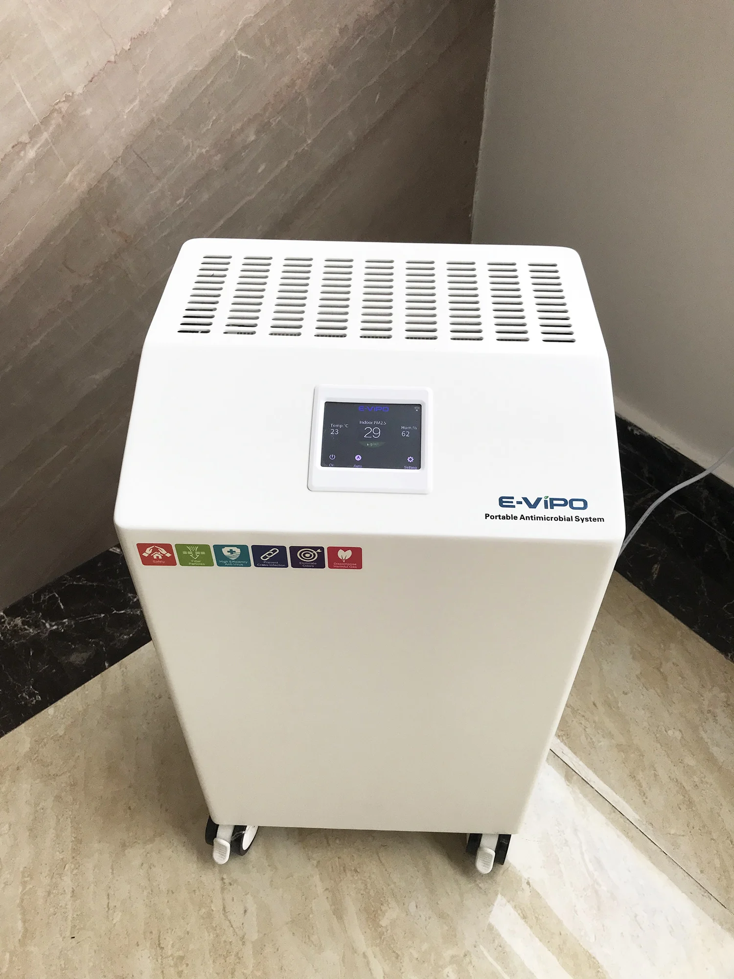 Factory Disinfection Machine True HEPA Filtration Efficiency 99.9% HEPA H13 H14 Medical Grade Air Purifier For Hospital