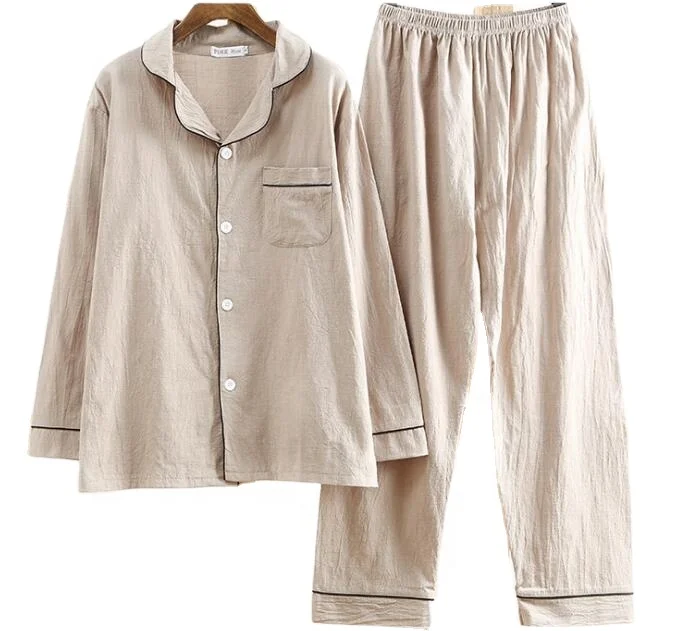 2Pcs/Set Women Pajamas Set Cotton Linen Comfortable Pyjamas Night Wear Sleepwear Homewear
