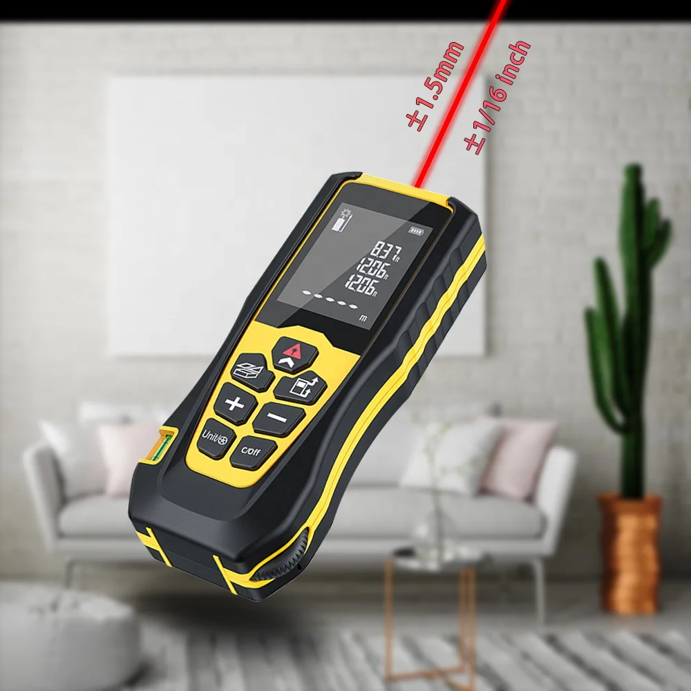 50M/164FT 70M/230FT Laser Measure Laser Ruler LCD Backlight Screen Laser Distance Meter With Bubble Level