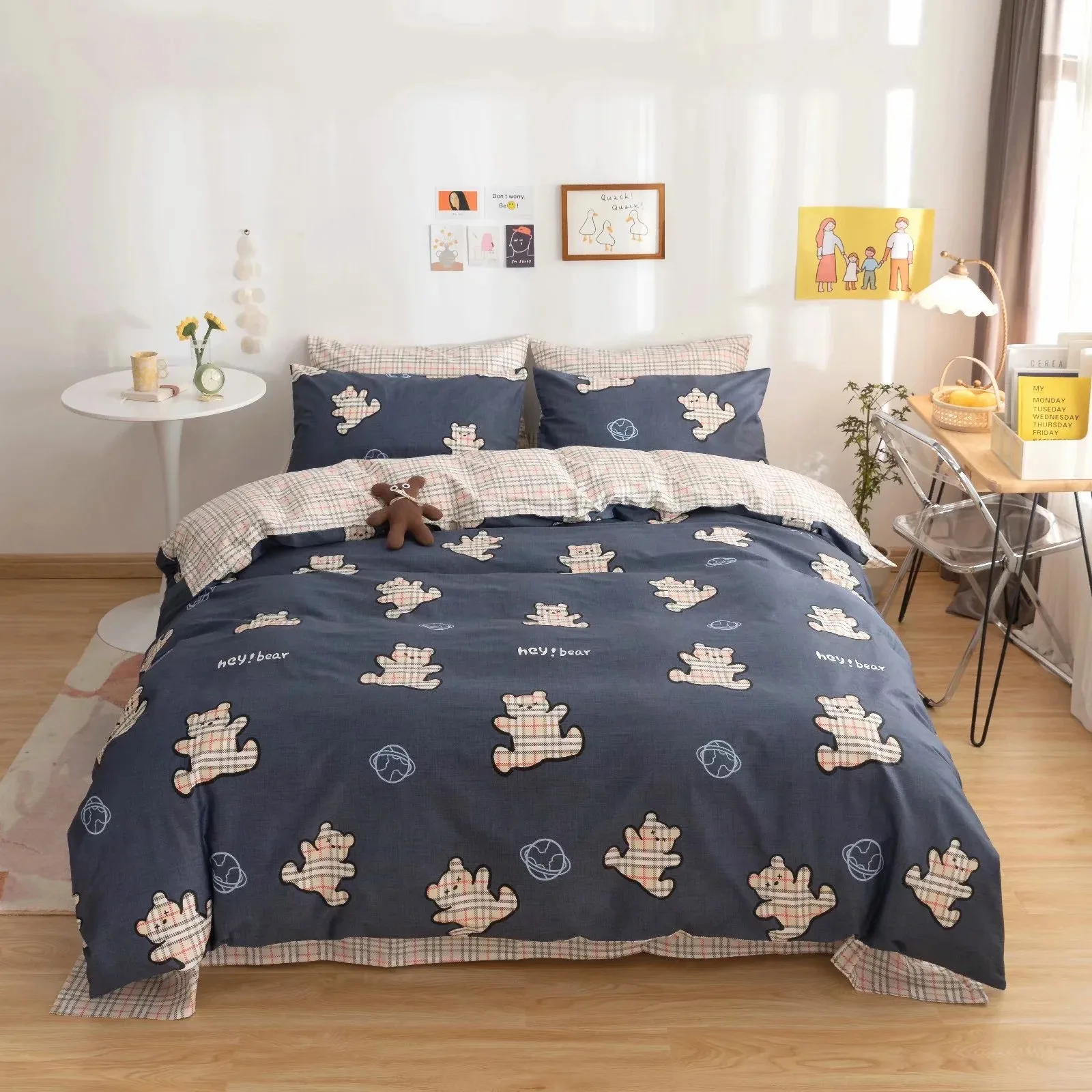 Cartoon 4pcs Bedding Cover Kid Duvet Bedding Set Wholesale Diverse Styles Polyester Cotton Gift Microfiber Fabric 40 Modern KWSD
