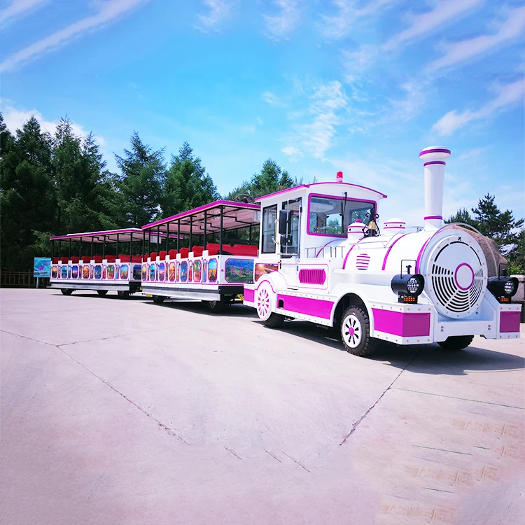 Extreme Cheap factory price battery powered common other amusement park products trackless train for sale