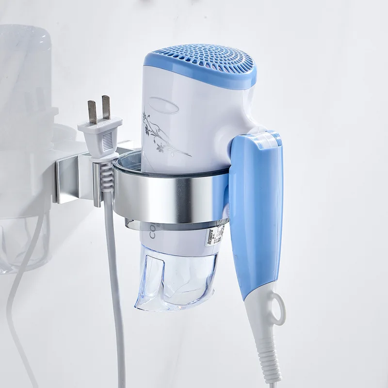 Punch-free hair dryer stand bathroom electric hair dryer storage rack wall-mounted suction cup hair dryer holder