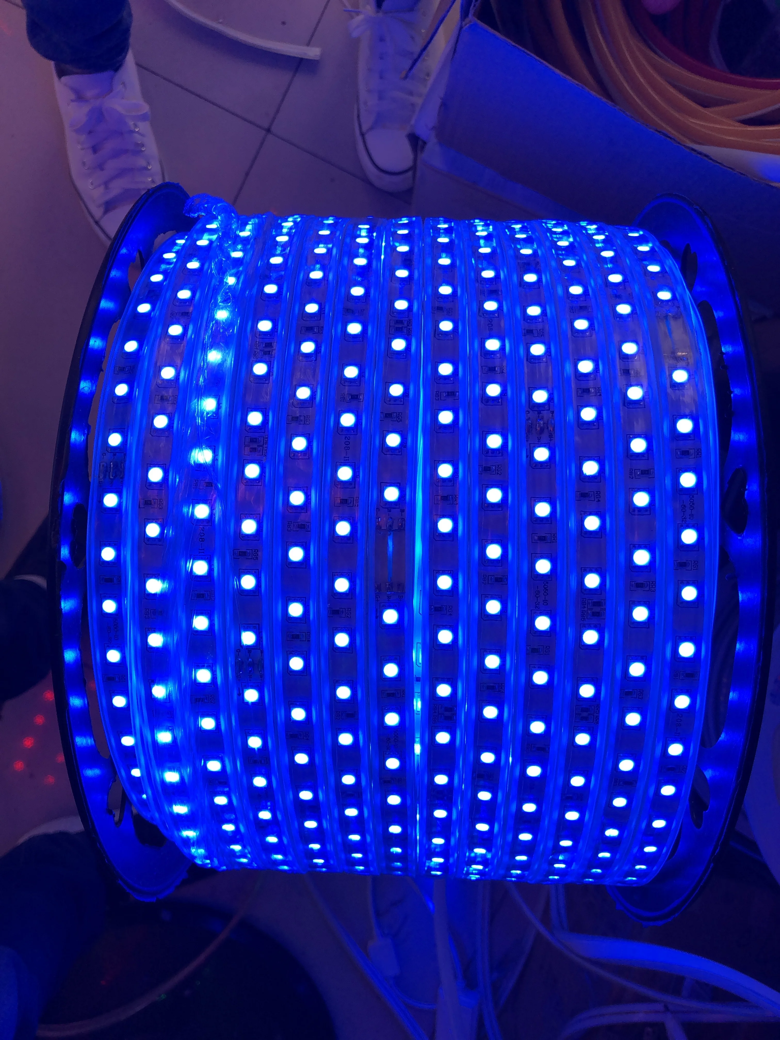 
high brightness Waterproof LED Tape AC 220V SMD 5050 RGB 60LED Flexible LED Light strip for Living Room Outdoor Lighting 