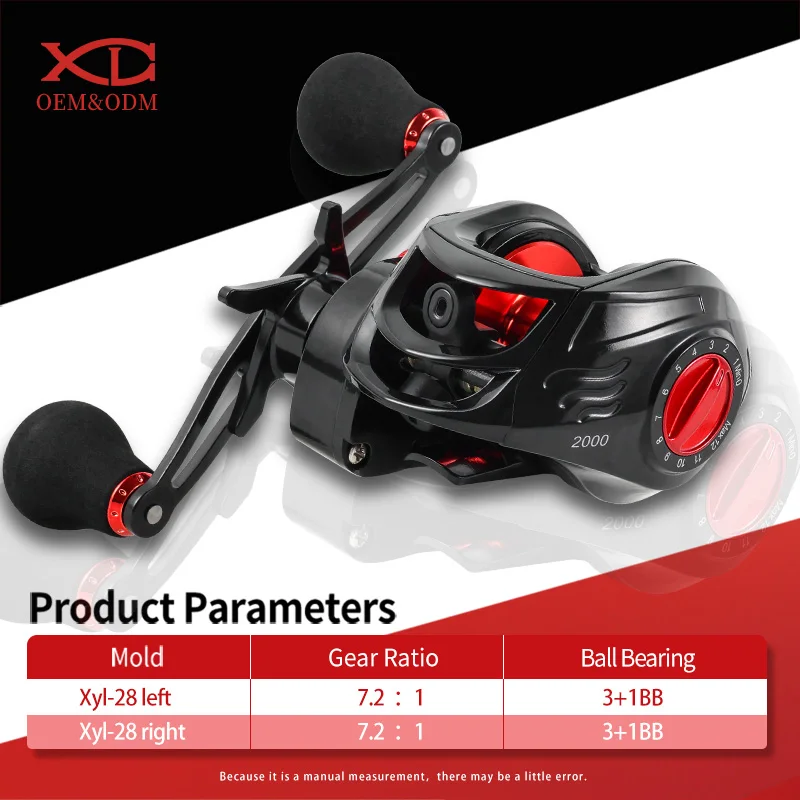 XDL manufacturer GR:7.2:1  3+1BB cheap fishing reels offshore bait caster fishing reels