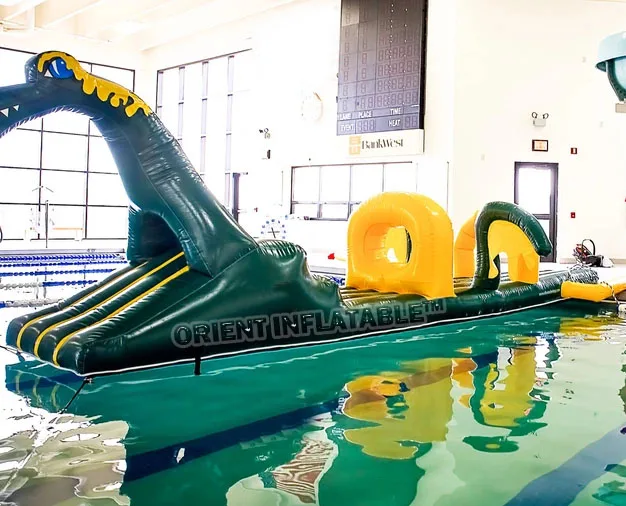 Orient Inflatables water pool park Inflatable dragon f;oating run course | dino inflatable pool obstacle floating