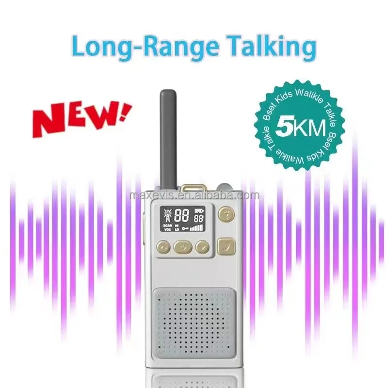 New Fashion Foldable Antenna 5KM Long Ran Two-Way Radio Handheld Walkie Talkie for Kids and Adults Versus BOAFENG 888S
