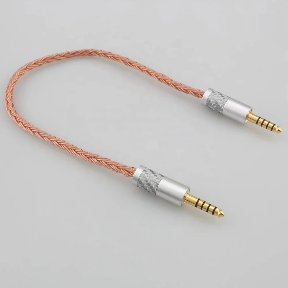16 Core 99% 7N OCC Earphone Cable 4.4mm Balanced Male to 4.4mm Balanced Male Audio Adapter