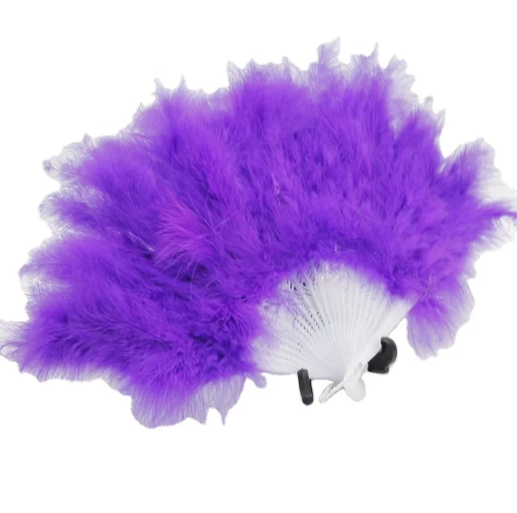 Feather Marabou  Plastic Fan  For Party