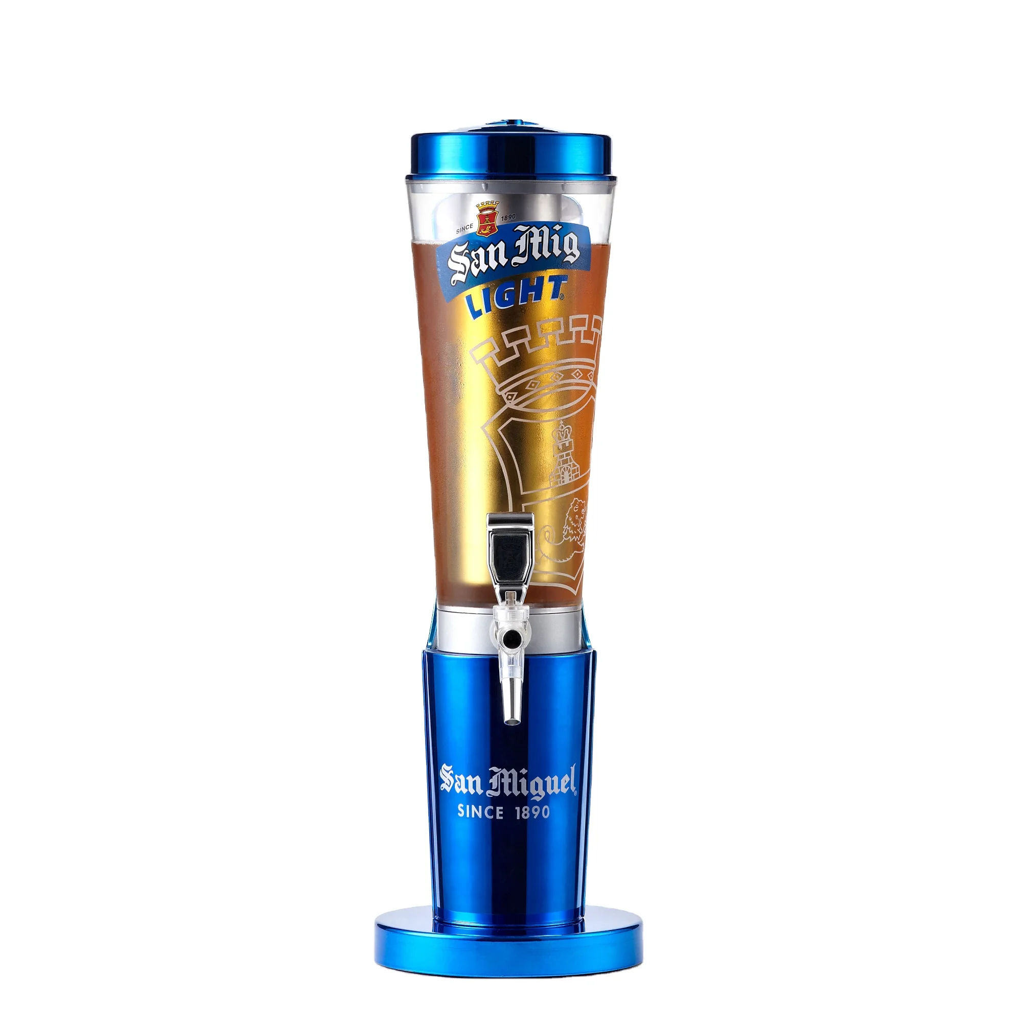 Custom Logo Beer Tower Plastic Draft Beer Tower Tabletop Drink Beer Dispenser for Party