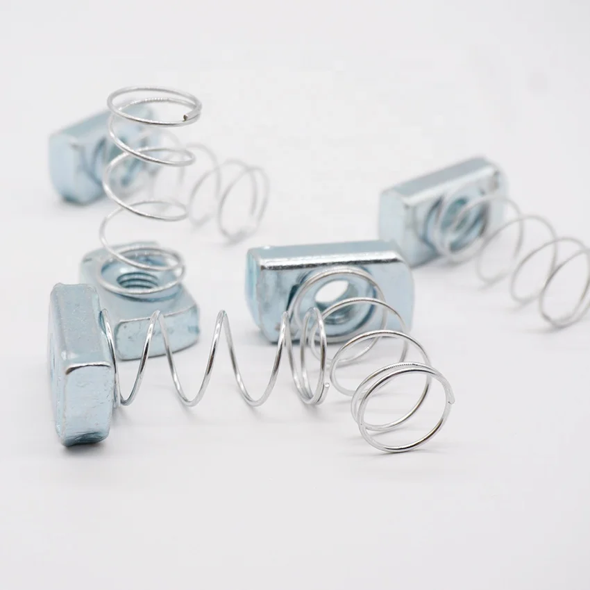 Solar Fastener Zinc Plated Carbon Steel Combo Nut Washer Channel Nut Strut Channel Nuts With Plastic Wing