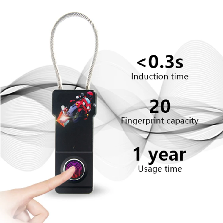 Новейший рюкзак навесной замок с канатом и сканером отпечатков