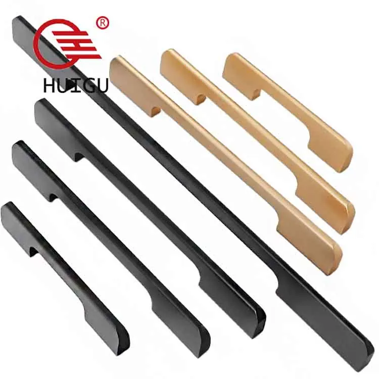 Wardrobe Accessories Beautiful Gold / Black cabinet  handles for  kitchen/drawer/closet door