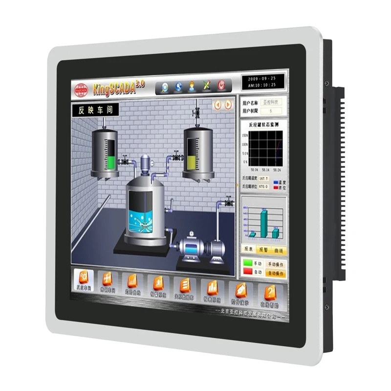 10.4 121 15 17 19 inch rs232*2 automation control pcap touch screen fanless industrial panel pc
