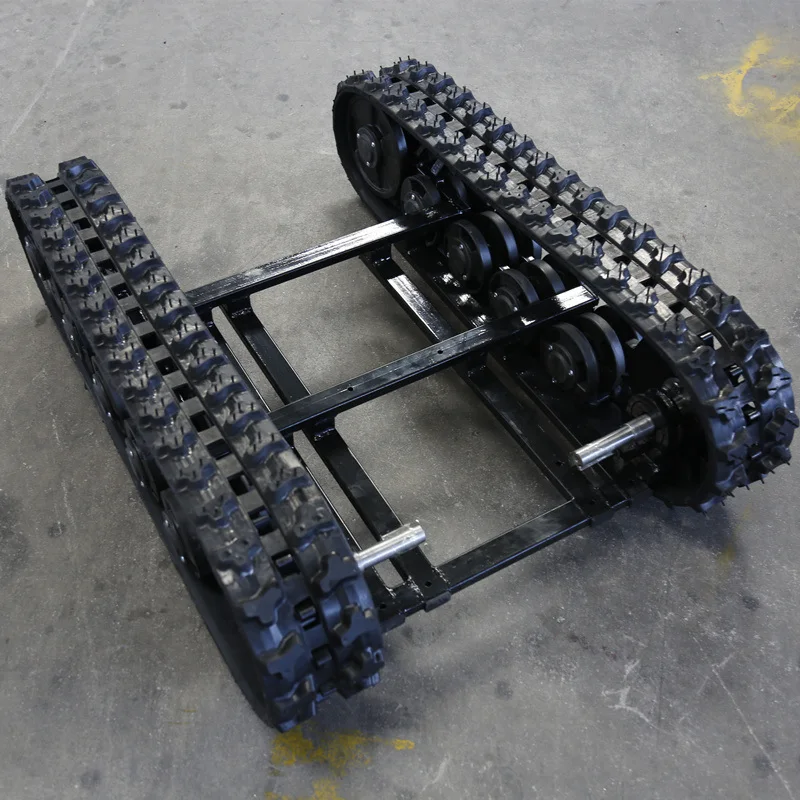 Motor Driven Rubber Track Undercarriage Hydraulic Telescopic Track Construction Undercarriage Track Harvester