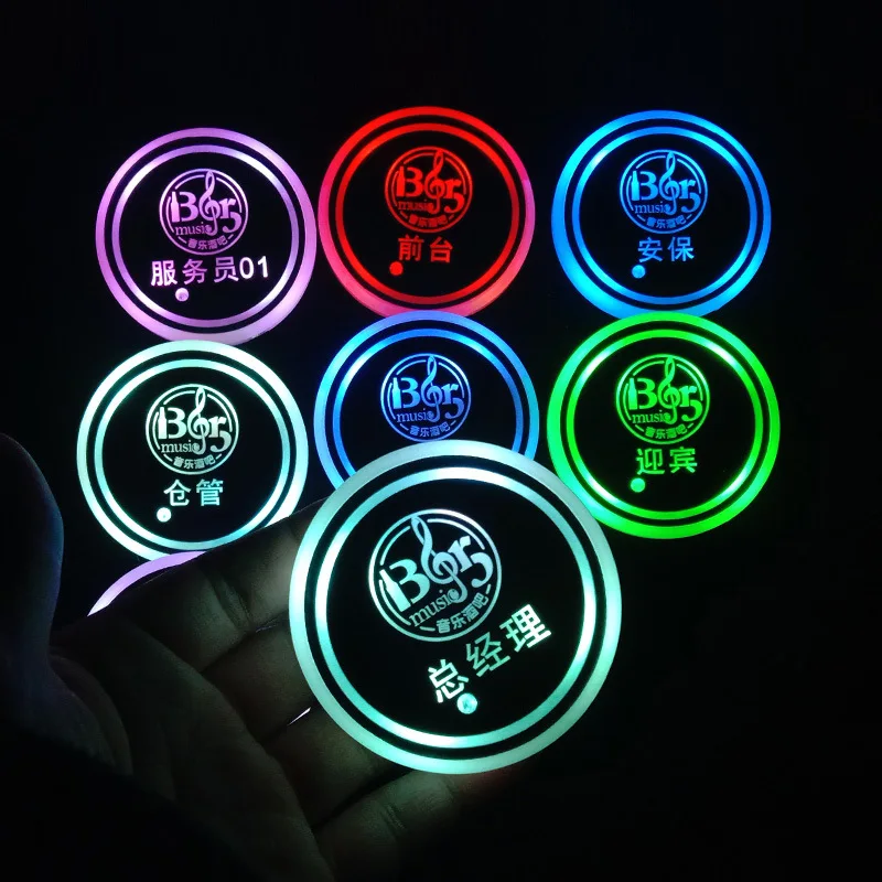 Custom LED Acrylic Flashing Blank Button Badge Plastic Safety Pin Badge USB Rechargeable badge