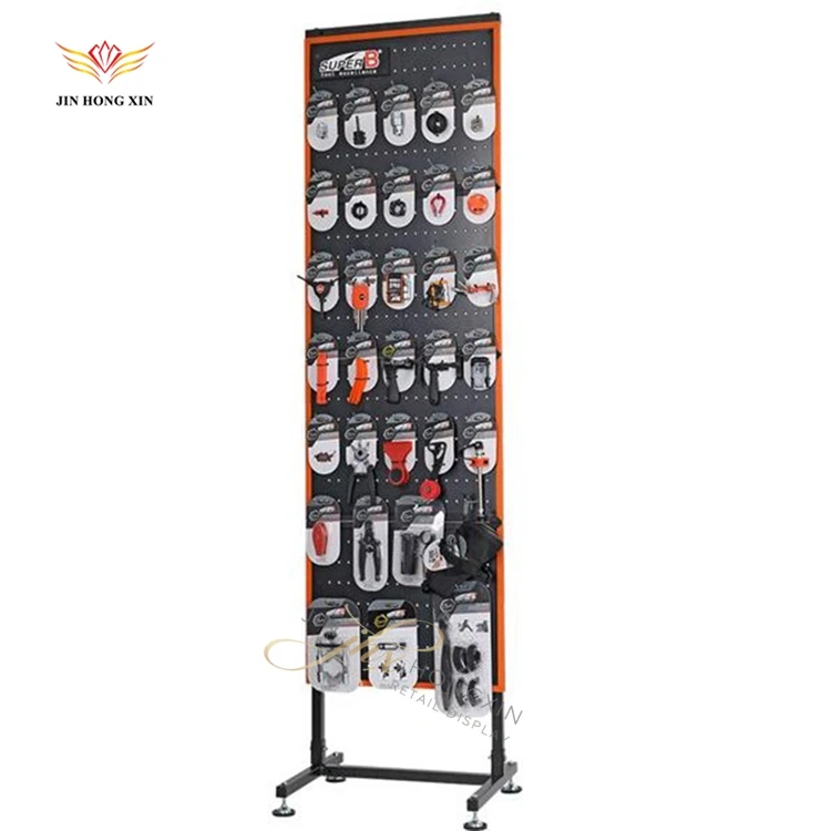 Affordable Retail store fixtures metal racks stand for Hardware tool and Door lock floor standing display