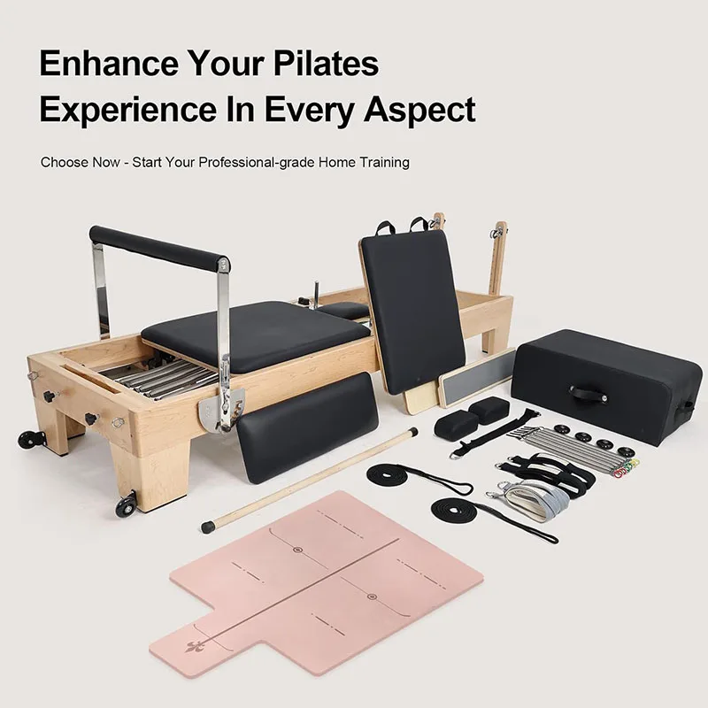 Professional Yoga Studio Factory Custom Gym Fitness Maquina Set Equipment Reformador Cama De Wood Beds Machine Pilates Reformers